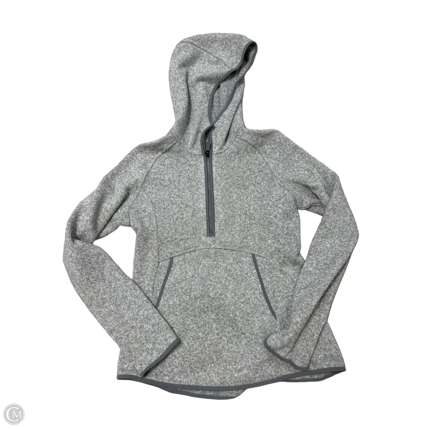 Hoodie 1/2 Zip Pullover By Lululemon In Grey, Size: S