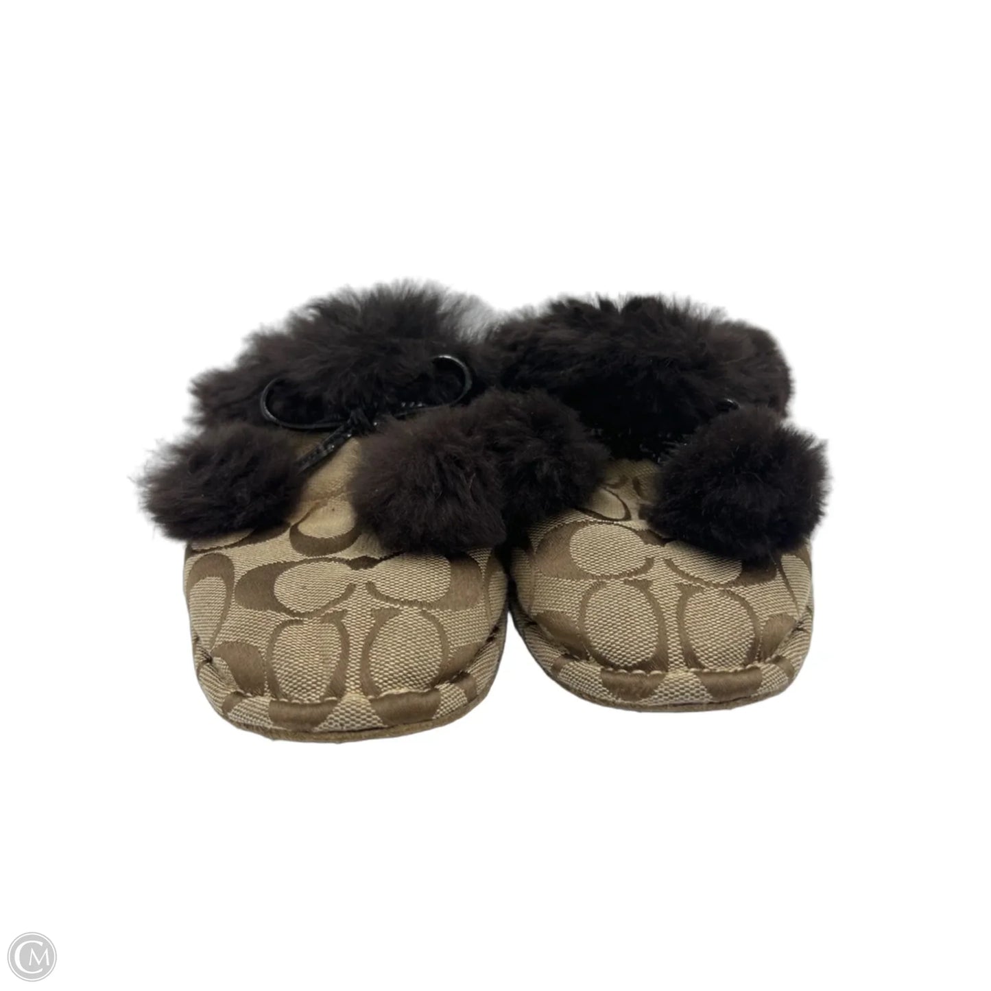 Slippers Designer By Coach In Brown, Size: 8