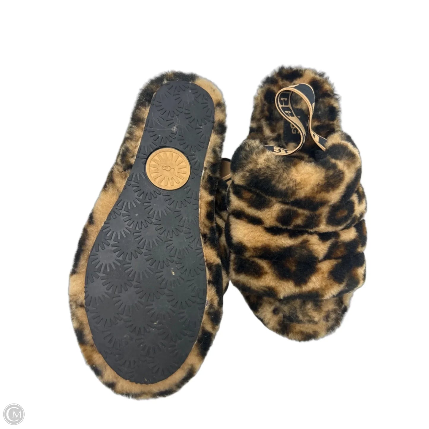 Slippers Designer By UGG In Animal Print, Size: 5