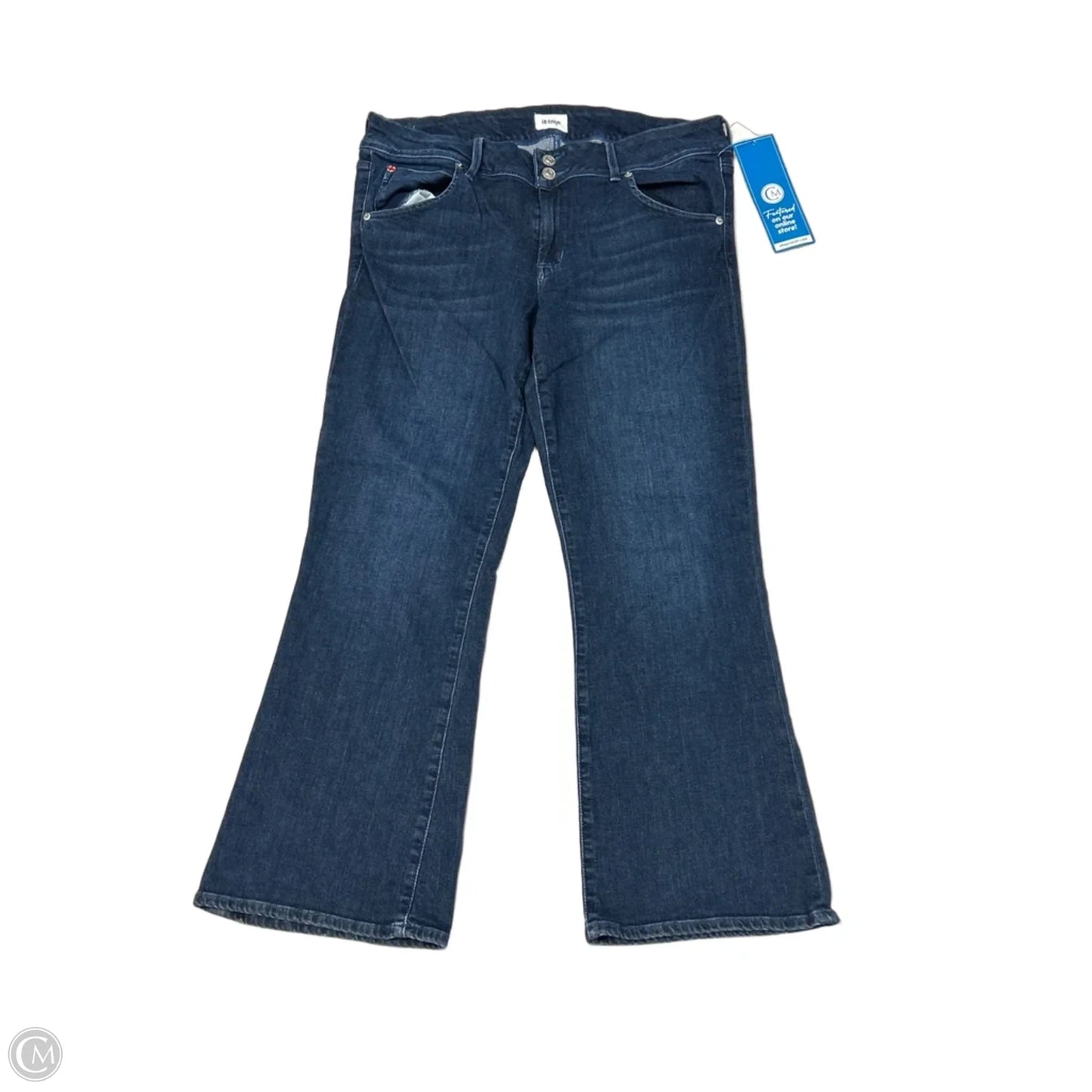 Jeans Wide Leg By Hudson In Blue Denim, Size: 12