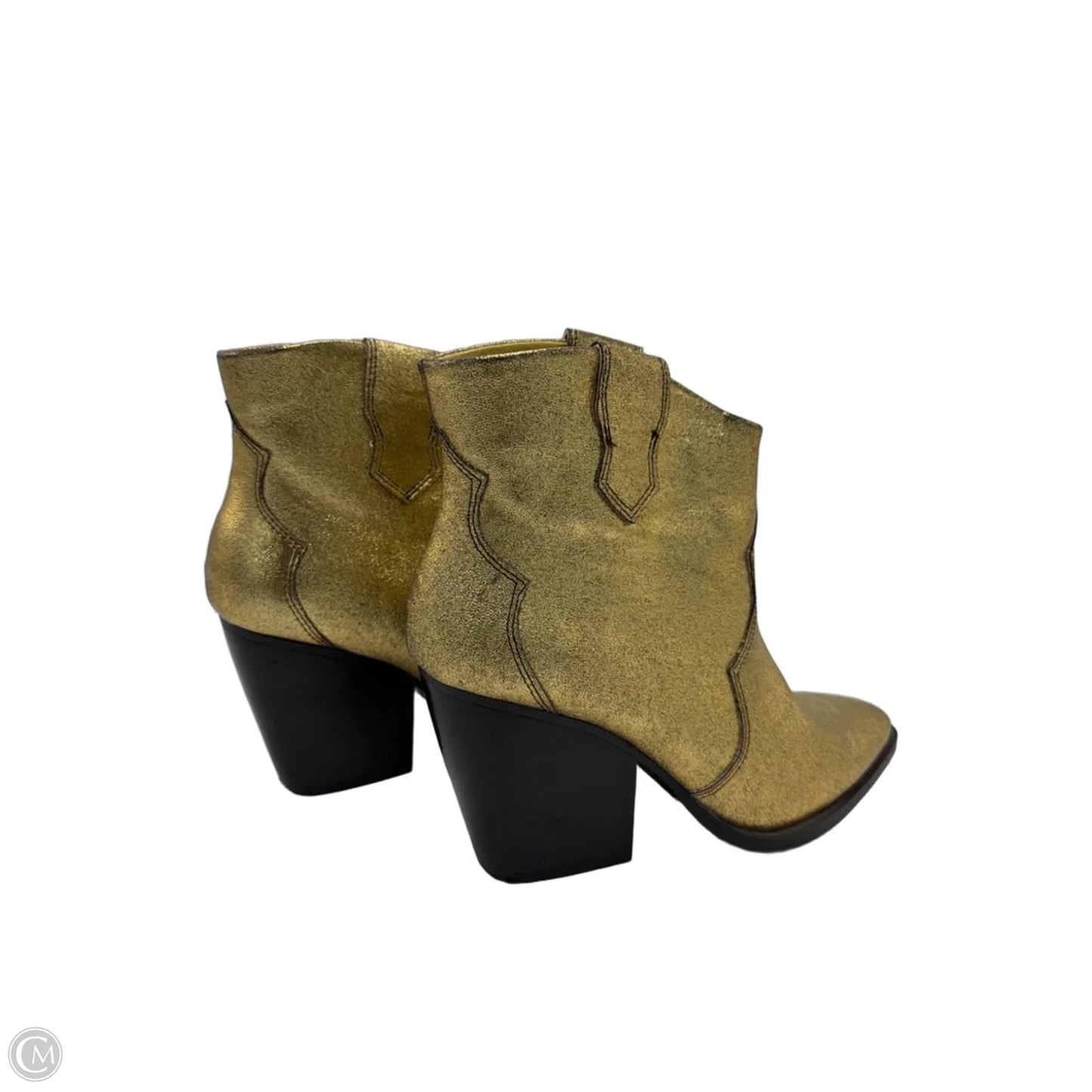 Boots Ankle Heels By Chinese Laundry In Gold, Size: 5.5