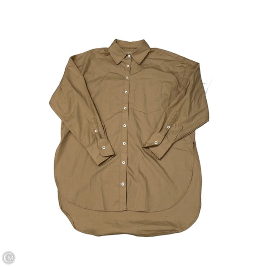 Blouse Long Sleeve By Maeve In Brown, Size: Xxs