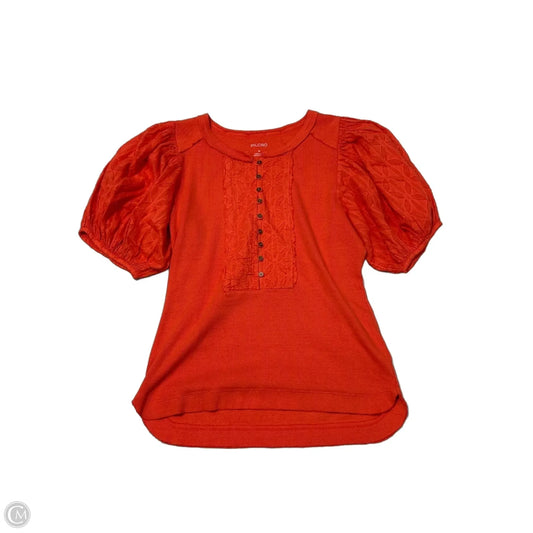 Top Short Sleeve By Pilcro In Orange, Size: M