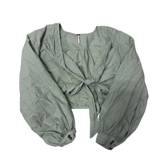 Top Long Sleeve By Free People In Green, Size: Sp