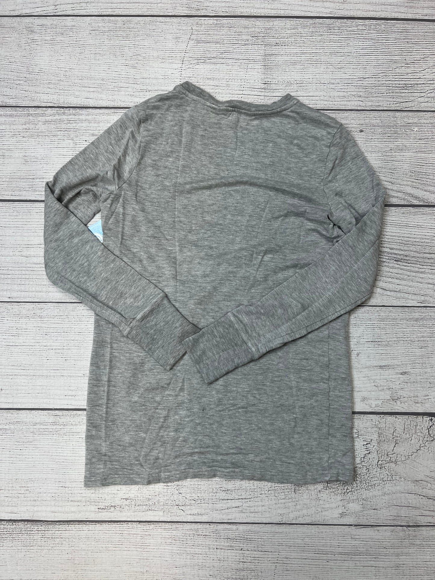 Grey Athletic Top Long Sleeve Collar Athleta, Size Xs