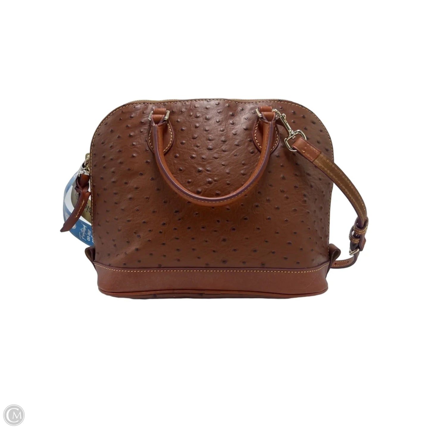 Dooney And Bourke Ostrich Domed Designer Satchel Handbag