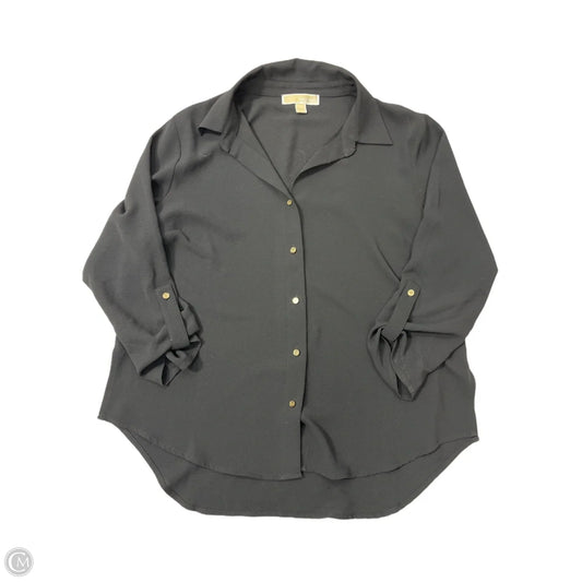 Top Long Sleeve Designer By Michael Kors In Black, Size: L