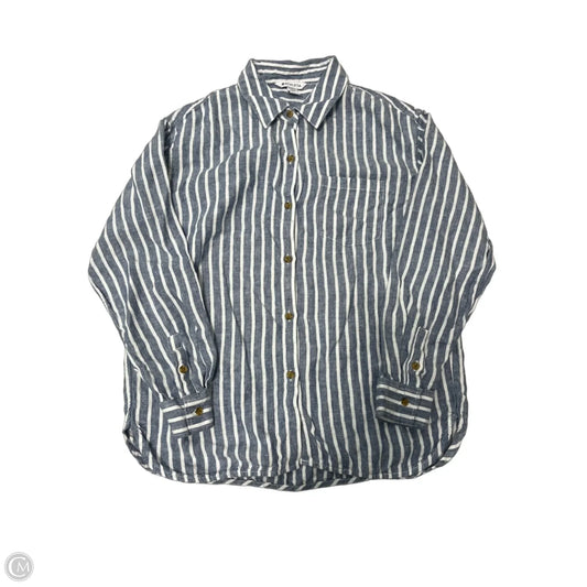 Blouse / Top Long Sleeve By Athleta In Striped Pattern, Size: M