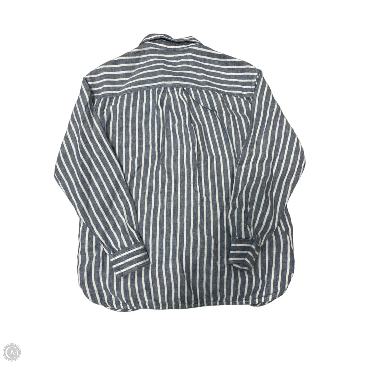 Blouse / Top Long Sleeve By Athleta In Striped Pattern, Size: M