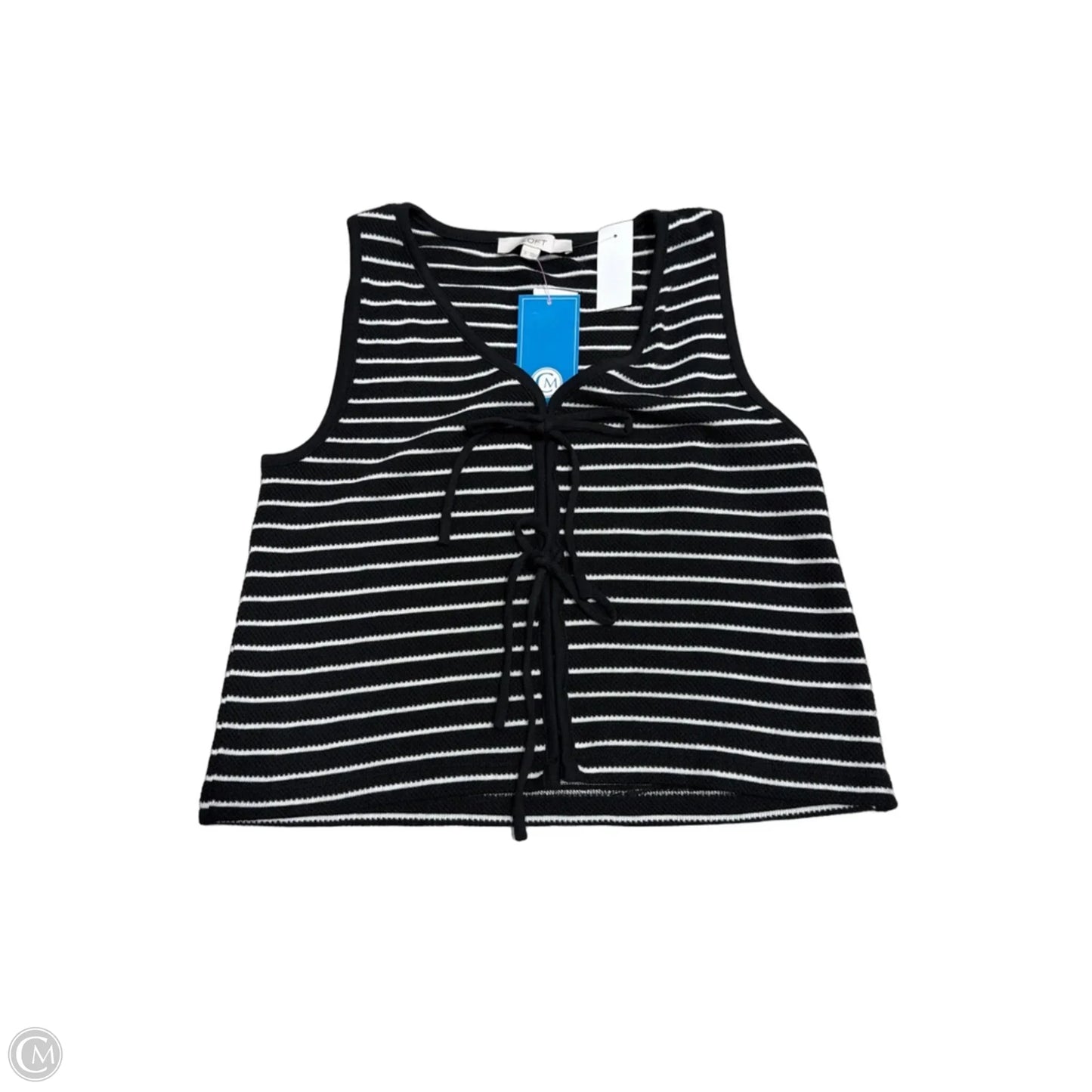 New! Top Sleeveless By Loft In Black & White, Size: S