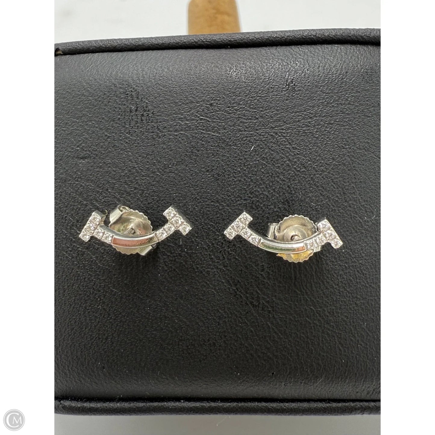 Tiffany & Company 18K T Smile Diamond Mini Luxury Earrings