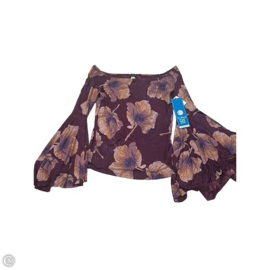 Top Long Sleeve By Free People In Purple, Size: S