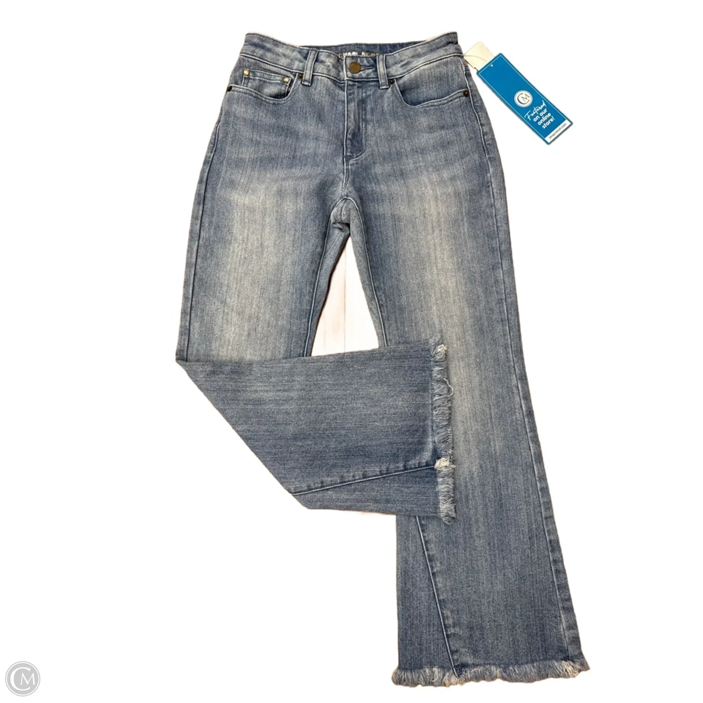 Jeans Flared By Michael By Michael Kors In Blue Denim, Size: 0