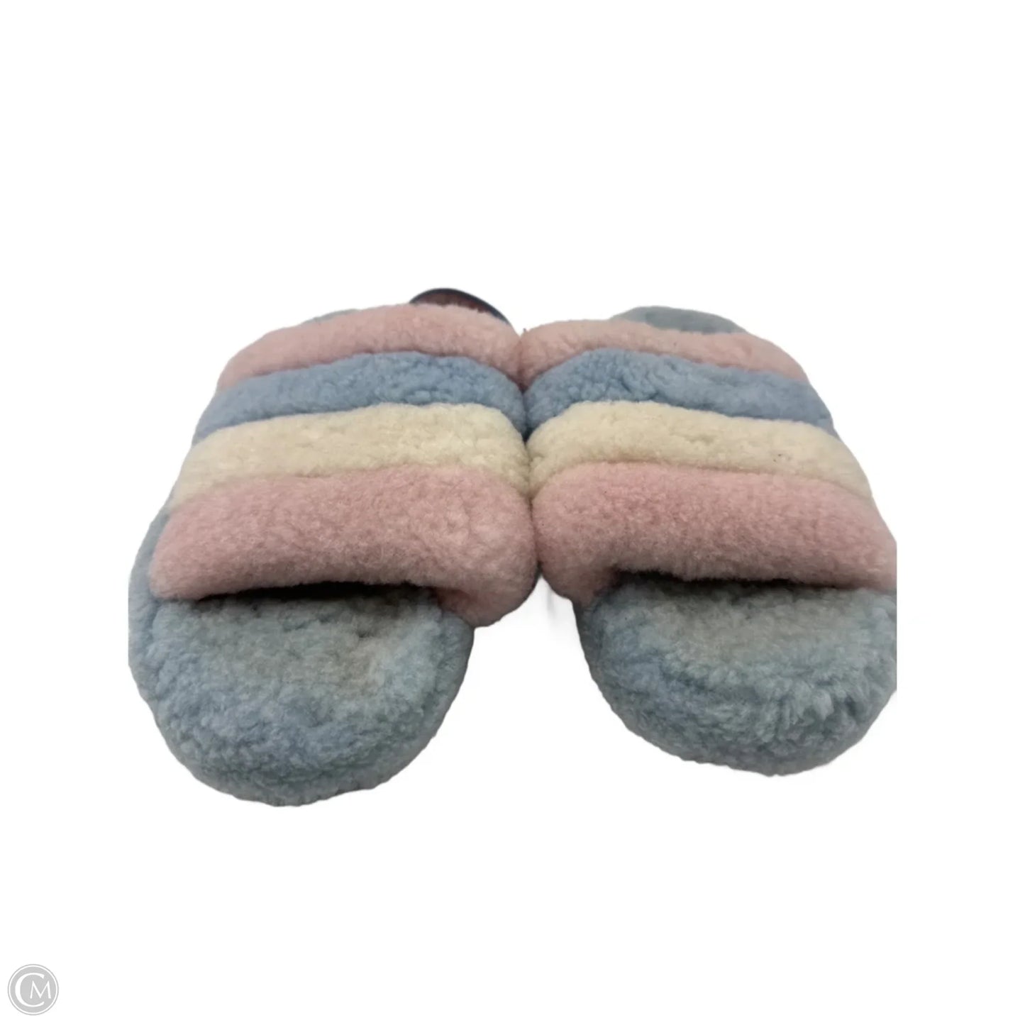 Slippers Designer By UGG In Blue & Pink, Size: 10