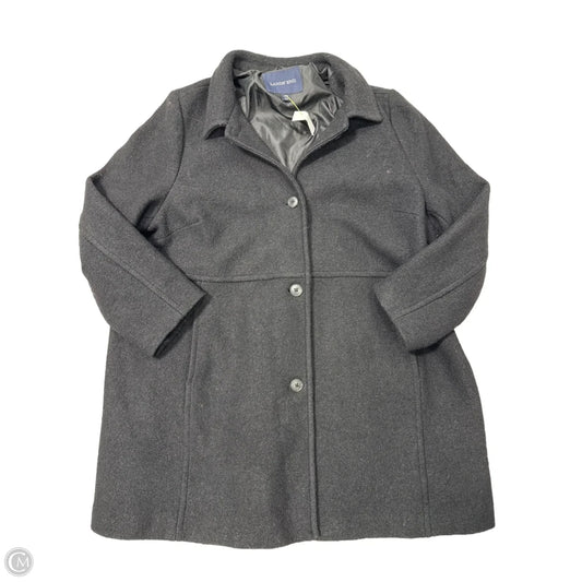 Coat Peacoat By Lands End In Black, Size: 2x