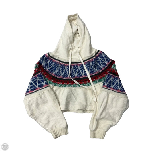 Sweatshirt Hoodie By Free People In Cream, Size: S