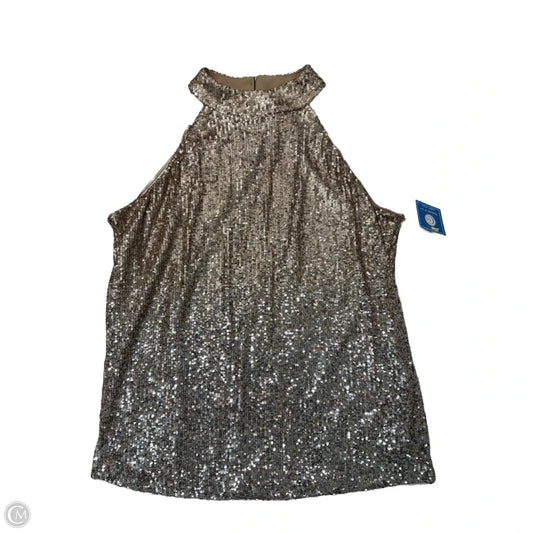 Top Sleeveless By Cable And Gauge In Gold, Size: L
