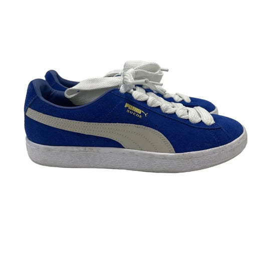 Shoes Sneakers By Puma In Blue & White, Size: 6