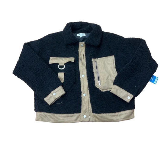 Jacket Faux Fur & Sherpa By She + Sky In Black, Size: M