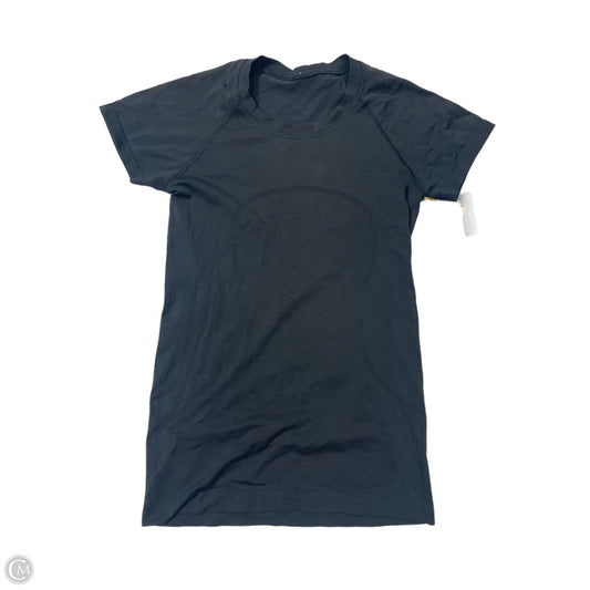 Athletic Top Short Sleeve By Lululemon In Black, Size: S