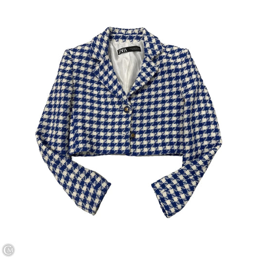 Blazer By Zara In Blue & White, Size: Xs