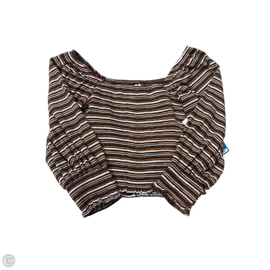 Top Long Sleeve By Anthropologie In Striped Pattern, Size: S
