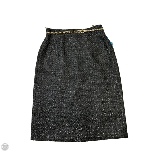 New! Skirt Midi By Inc In Black & Gold, Size: 2