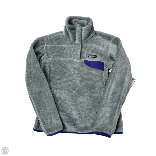 Jacket Fleece By Patagonia In Grey, Size: M