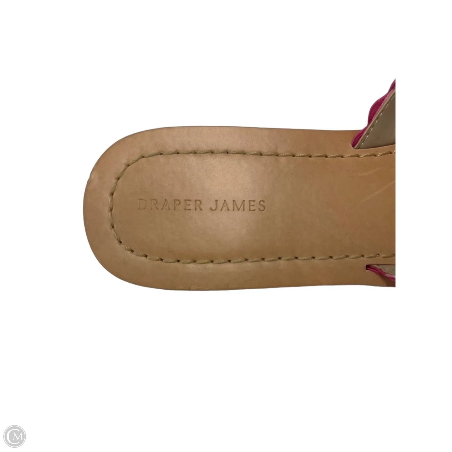 Sandals Flats By Draper James In Pink & White, Size: 8.5
