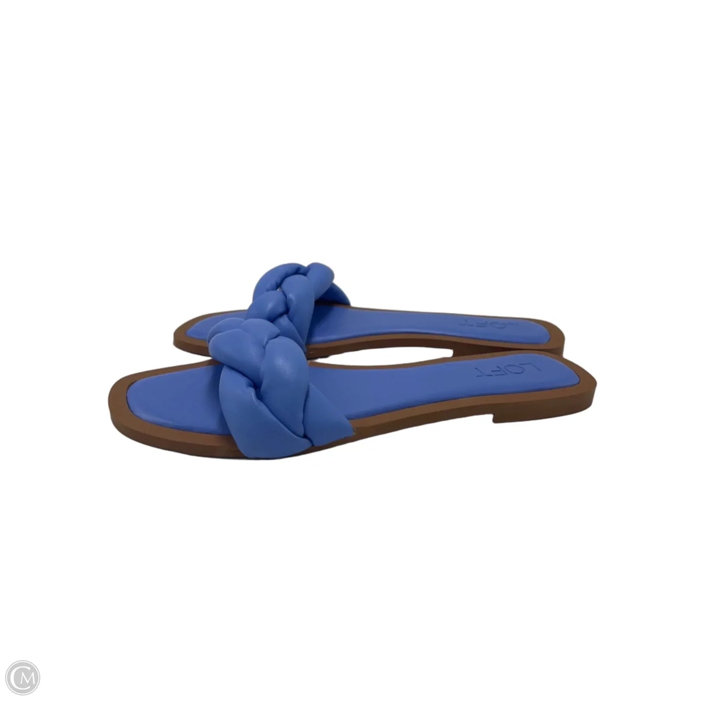 Like New! Sandals Flats By Loft In Blue, Size: 8