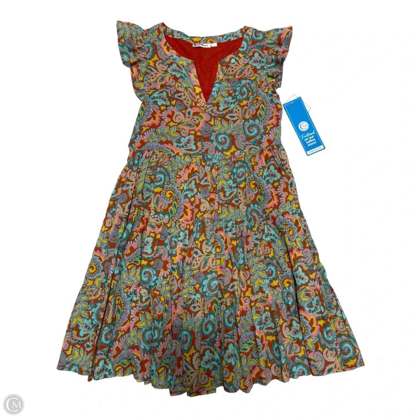 Dress Casual Short By Roller Rabbit In Blue & Orange, Size: Xs