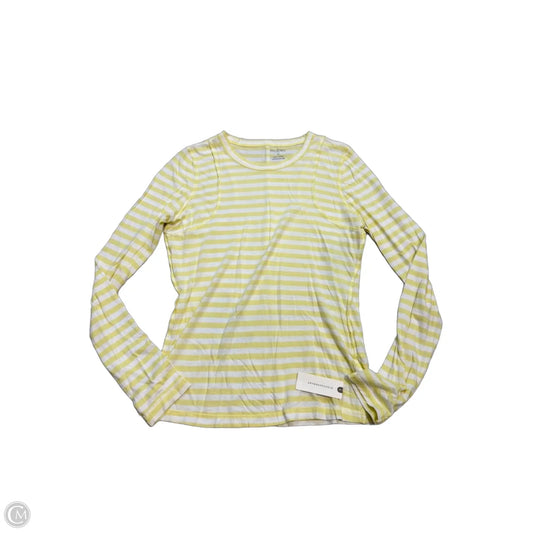 New! Top Long Sleeve By Pilcro In White & Yellow, Size: S