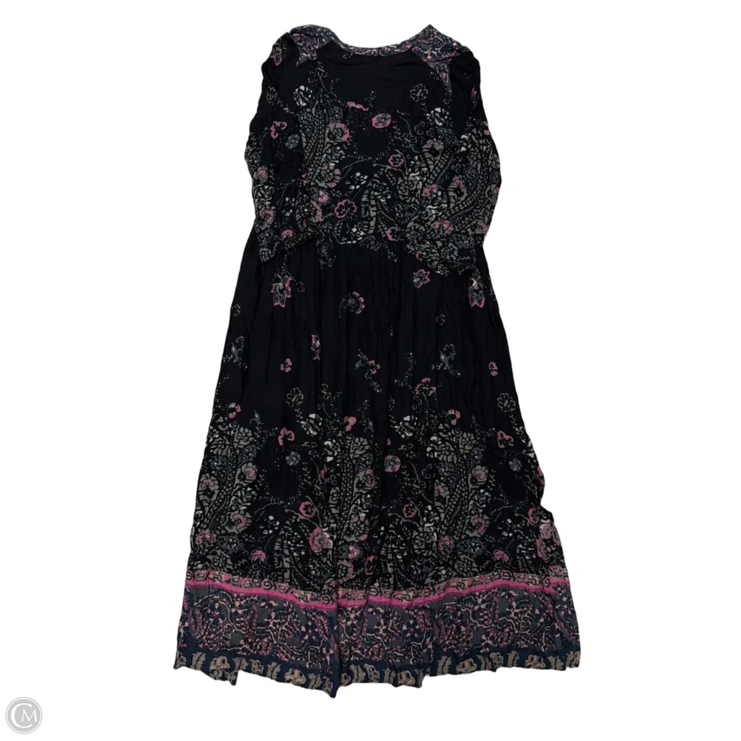 Dress Casual Maxi By Free People In Black & Pink, Size: Osfm