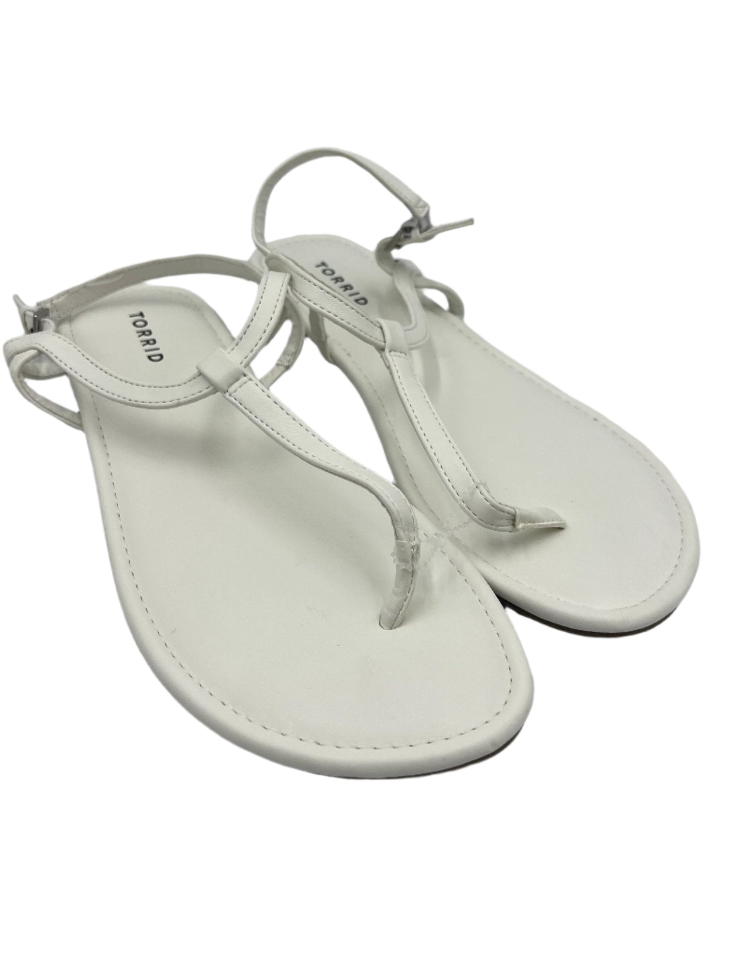 New! Sandals Flats By Torrid In White, Size: 11