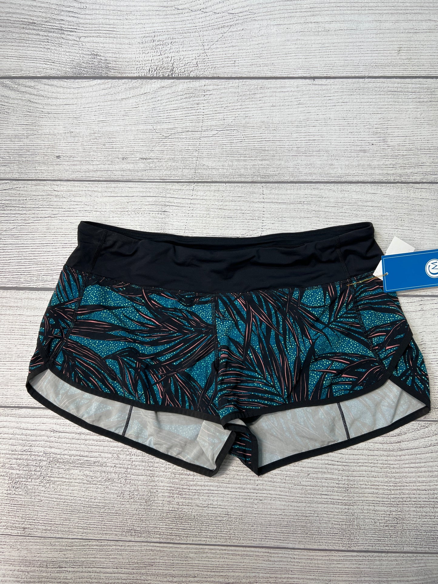 Athletic Shorts By Lululemon In Black Blue, Size: M