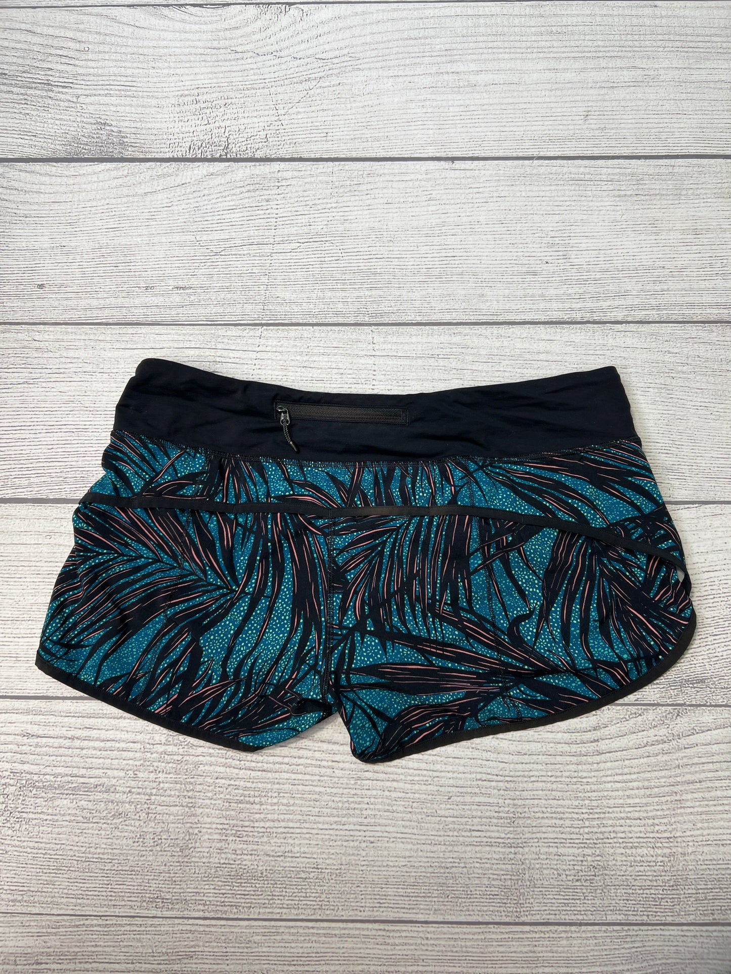 Athletic Shorts By Lululemon In Black Blue, Size: M