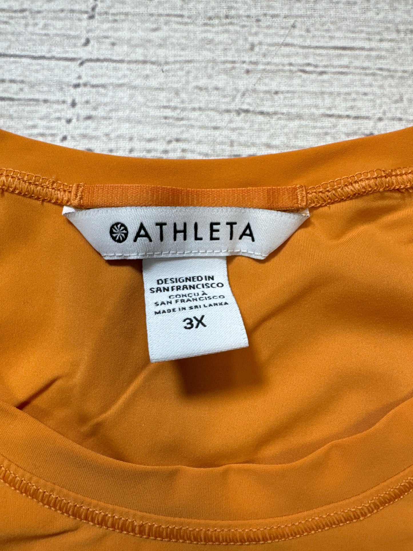 Athletic Top Long Sleeve Crewneck By Athleta In Orange, Size: 3x