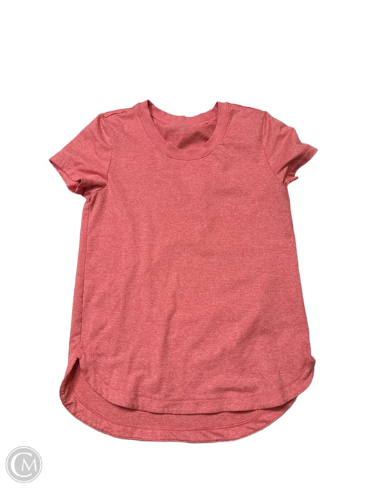 Athletic Top Short Sleeve By Athleta In Orange, Size: Xxs