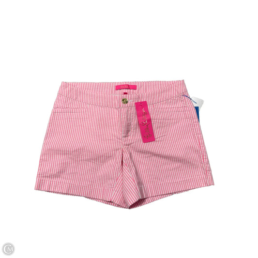 New! Shorts Designer By Lilly Pulitzer In Pink & White, Size: 0
