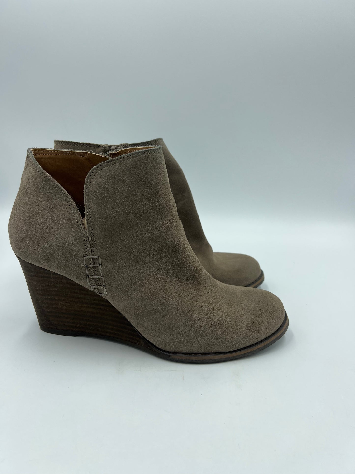 Boots Wedge By Lucky Brand In Taupe, Size: 8.5