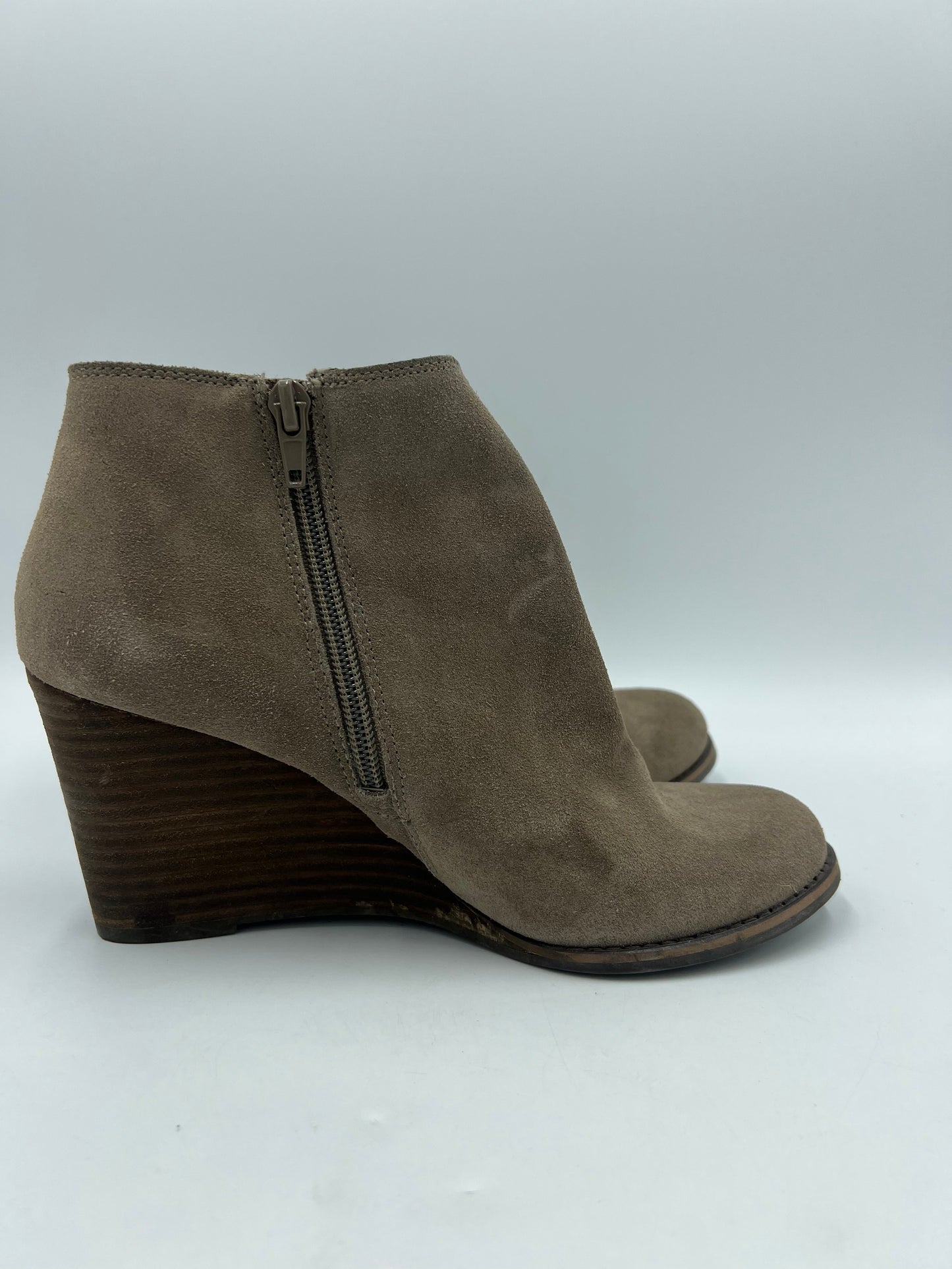 Boots Wedge By Lucky Brand In Taupe, Size: 8.5