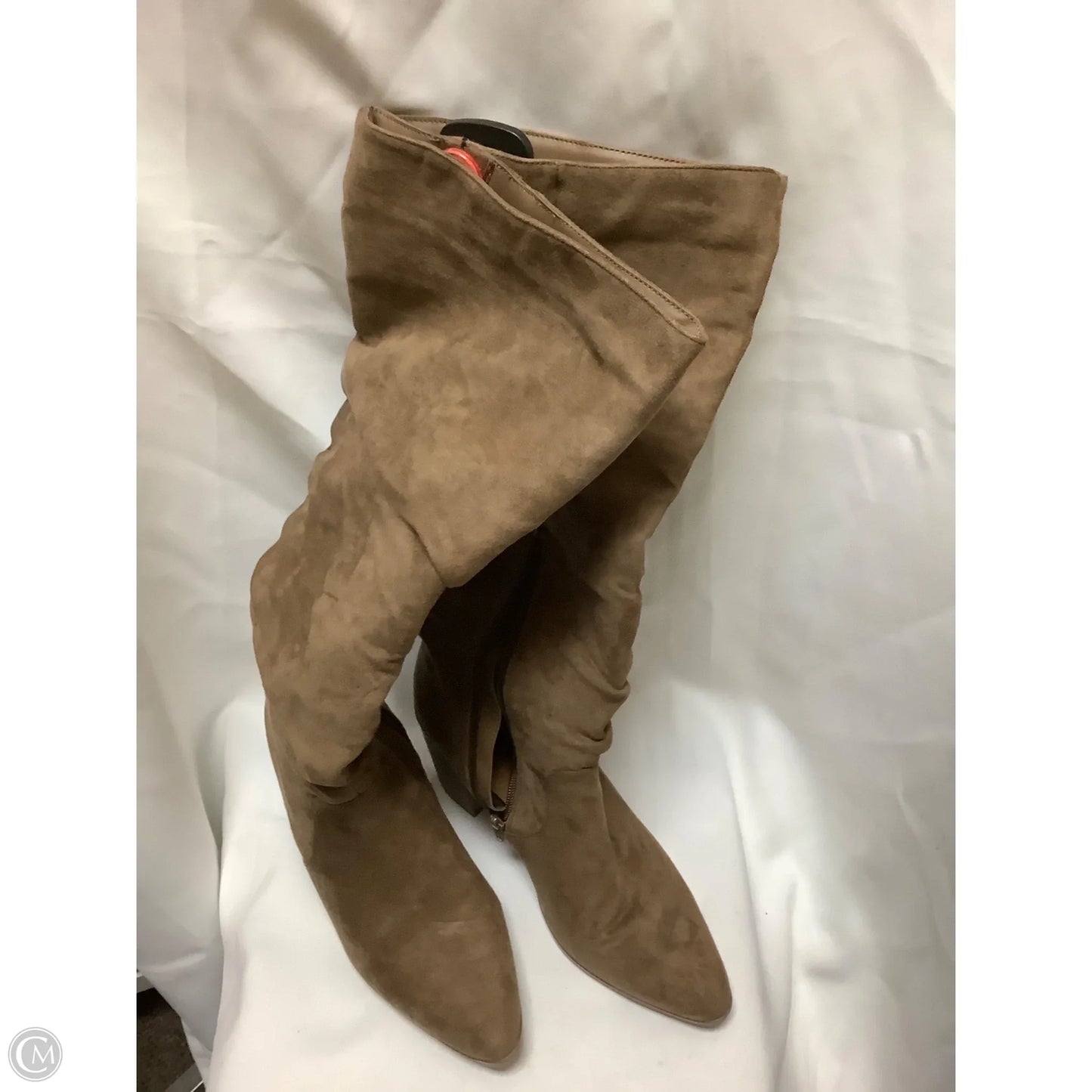Boots Knee Heels By Universal Thread In Brown, Size: 9