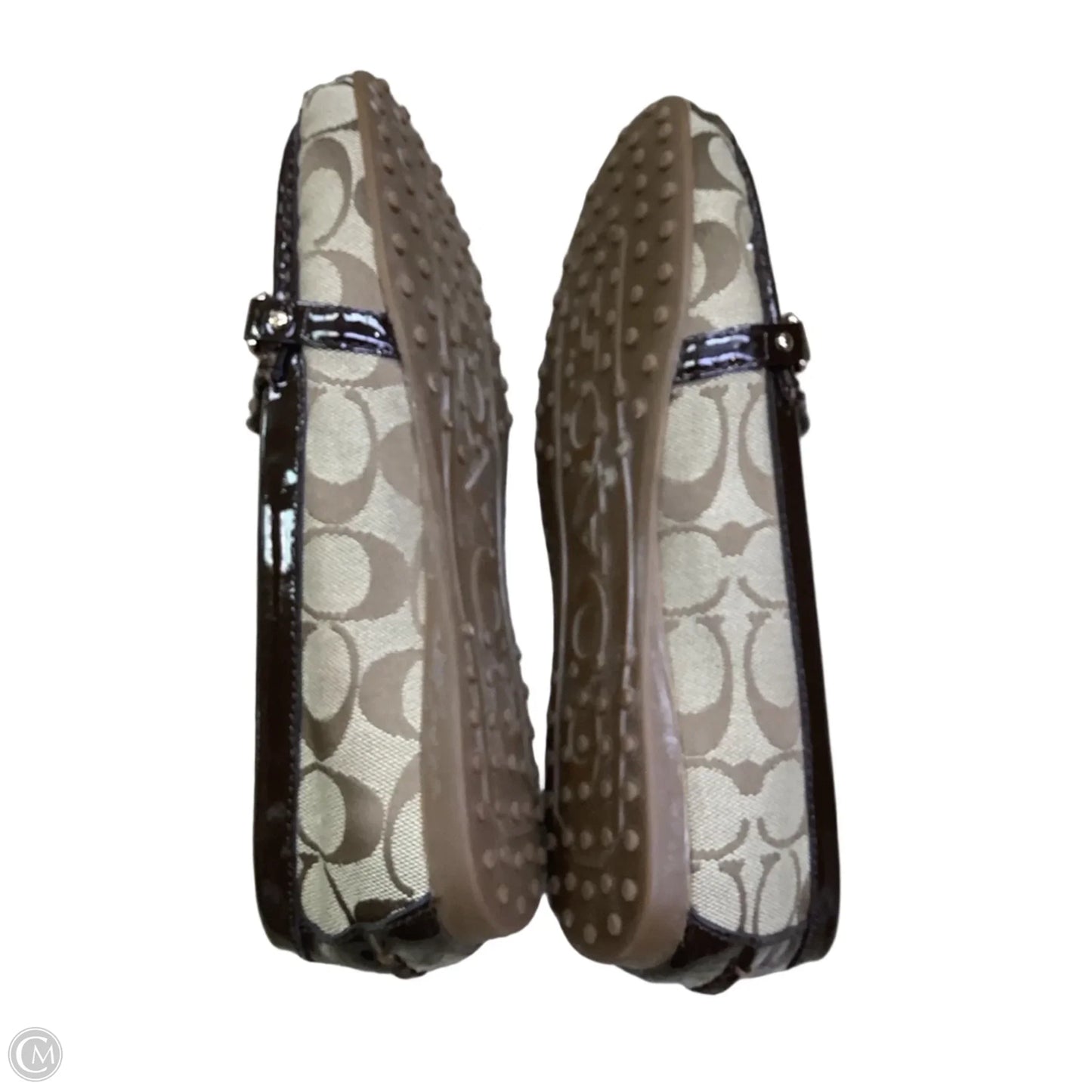 Shoes Designer By Coach In Brown & Cream, Size: 8