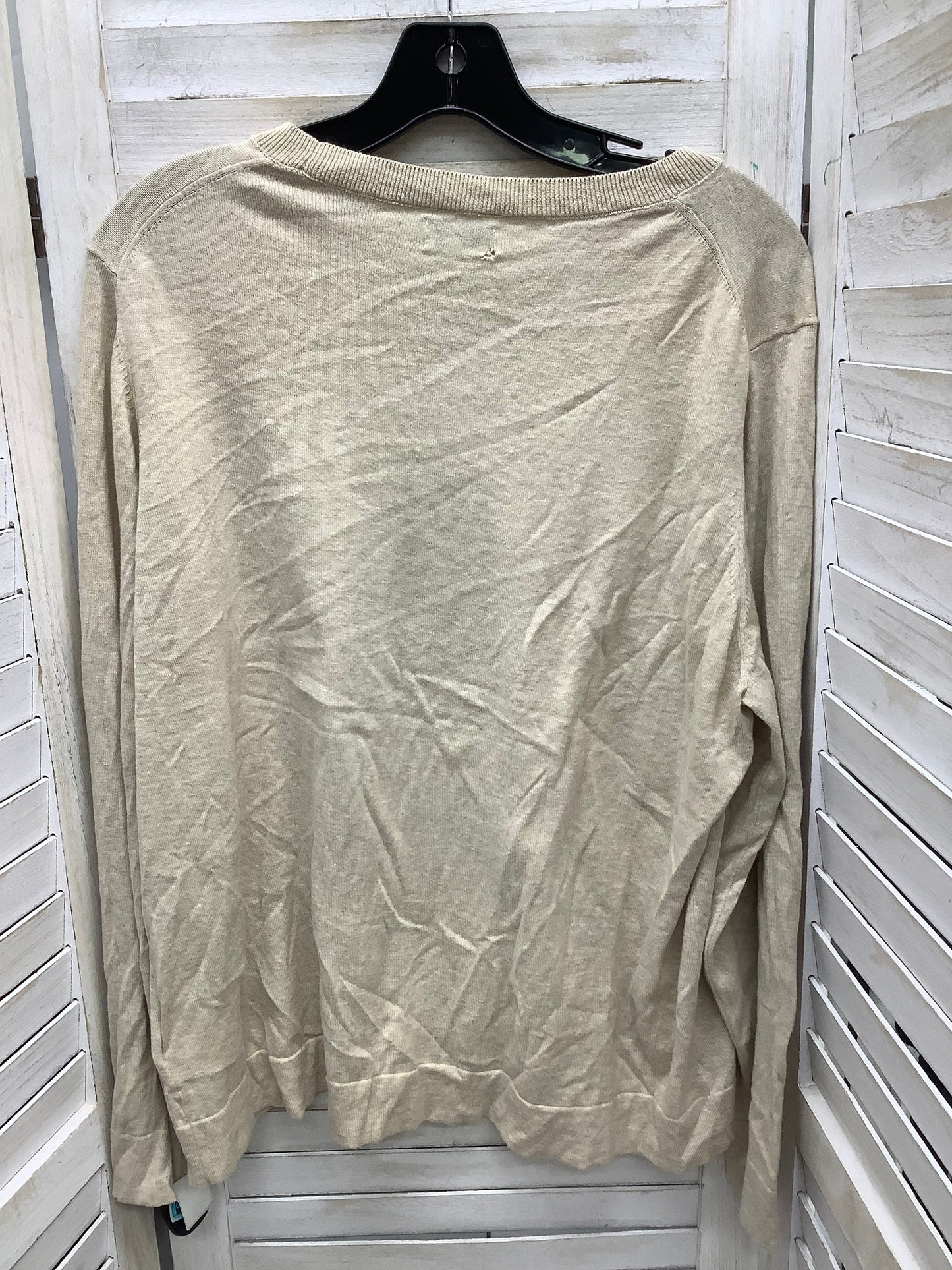 Top Long Sleeve Basic By J Crew O In Tan, Size: 2x