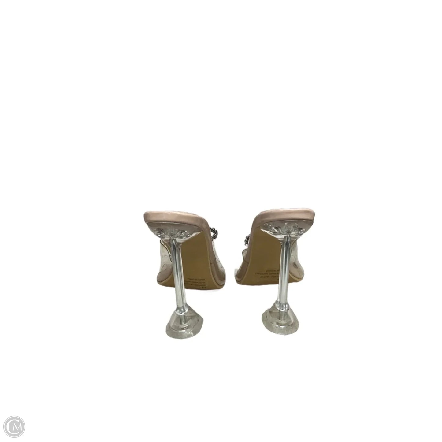 Shoes Heels Block By Fashion Nova In Clear, Size: 6.5