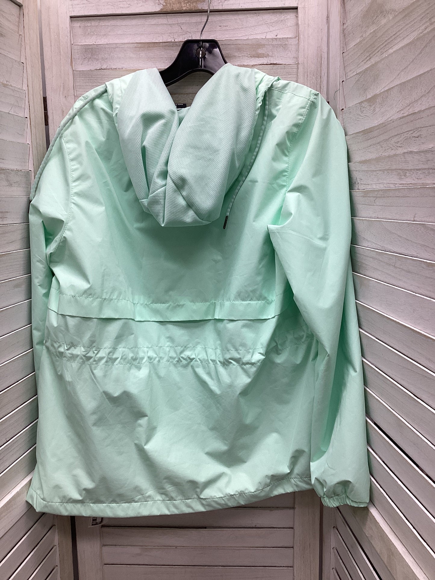 Jacket Windbreaker By New Balance In Green, Size: Xl