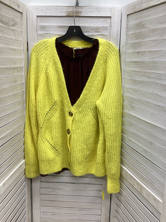 Sweater Cardigan By Style And Company In Yellow, Size: Xl