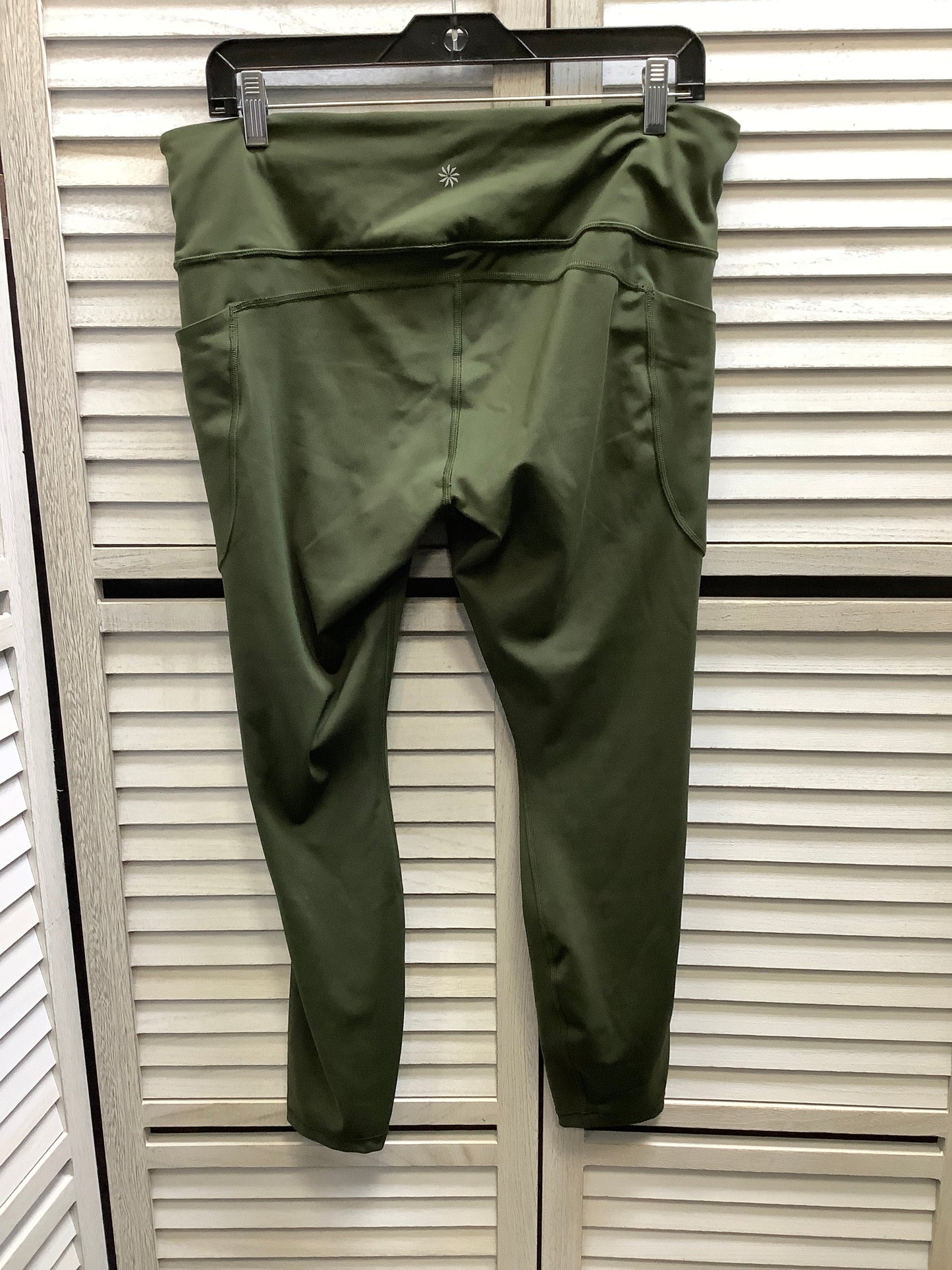 Athletic Leggings By Athleta In Green, Size: Xl