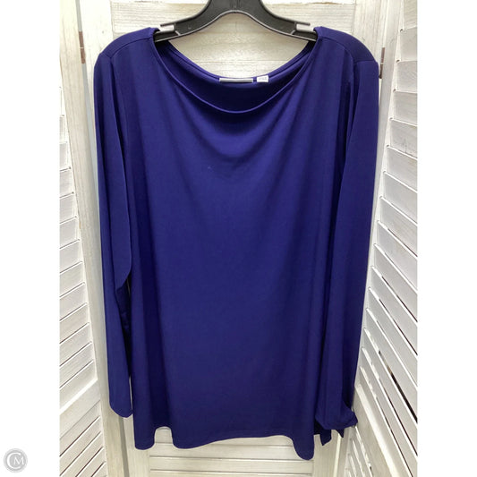 Top Long Sleeve By Susan Graver In Blue, Size: Xl