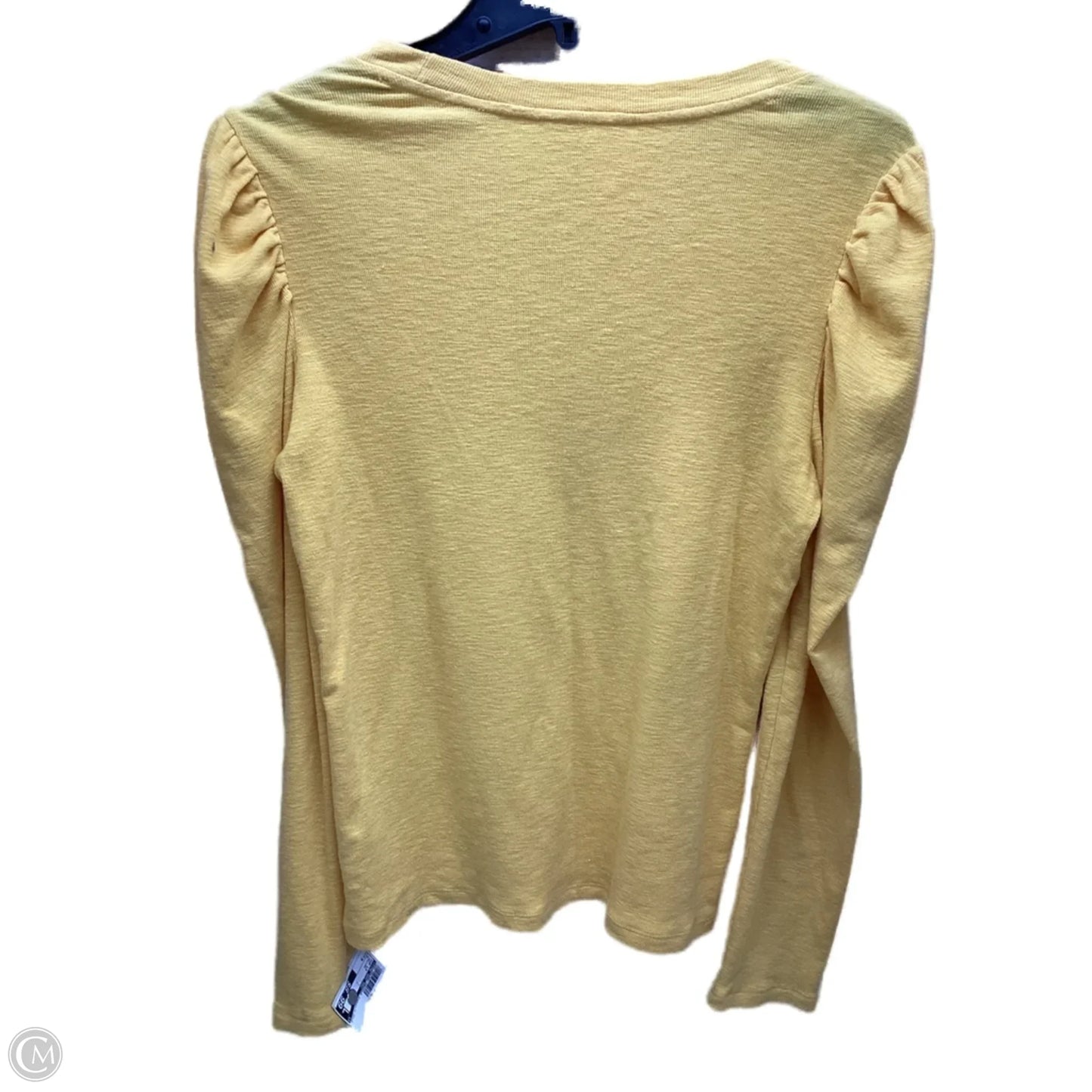 Top Long Sleeve By Time And Tru In Yellow, Size: M